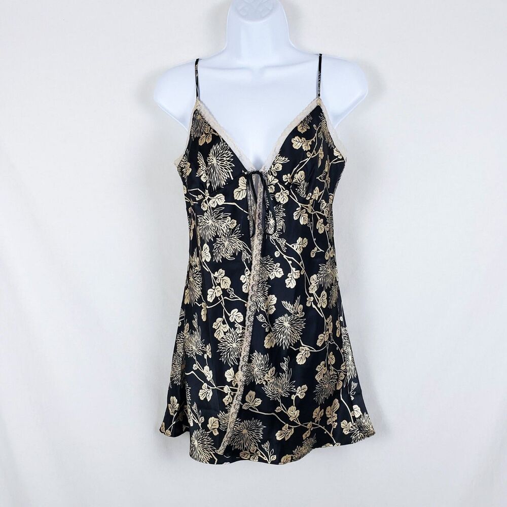 Victoria's Secret Satin Tie-Front Tunic Camisole Top Womens M Y2K Going Out
